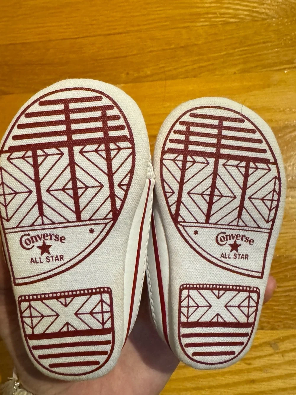 Baby cherry converse crib shoes